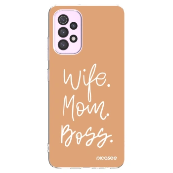 Picasee silikonski prozorni ovitek za Samsung Galaxy A32 5G A326B - Boss Mama