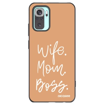 Picasee silikonski črni ovitek za Xiaomi Redmi Note 10 Pro - Boss Mama