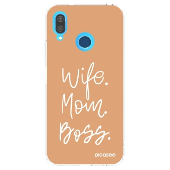 Picasee silikonski prozorni ovitek za Huawei P20 Lite - Boss Mama