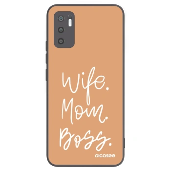 Picasee silikonski črni ovitek za Xiaomi Redmi Note 10 5G - Boss Mama