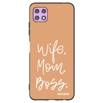 Picasee silikonski črni ovitek za Samsung Galaxy A22 A226B 5G - Boss Mama