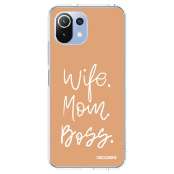 Picasee silikonski prozorni ovitek za Xiaomi 11 Lite 5G NE - Boss Mama