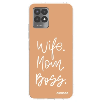 Picasee silikonski prozorni ovitek za Realme 8i - Boss Mama