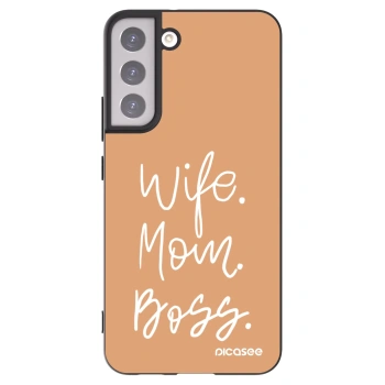 Picasee silikonski črni ovitek za Samsung Galaxy S22+ 5G - Boss Mama