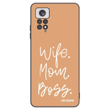 Picasee silikonski črni ovitek za Xiaomi Redmi Note 11 - Boss Mama