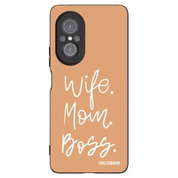 Picasee silikonski črni ovitek za Huawei Nova 9 SE - Boss Mama