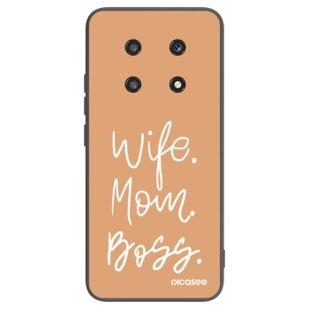 Picasee silikonski črni ovitek za Honor Magic4 Lite 5G - Boss Mama