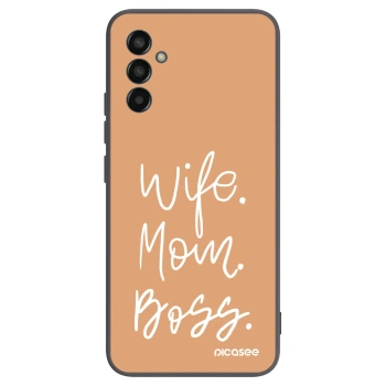 Picasee silikonski črni ovitek za Samsung Galaxy M13 M135F - Boss Mama