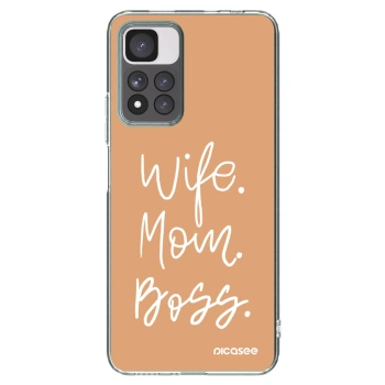 Picasee silikonski prozorni ovitek za Xiaomi Redmi Note 11 Pro+ 5G - Boss Mama