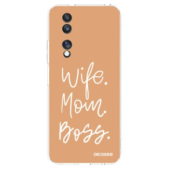 Picasee silikonski prozorni ovitek za Honor 70 - Boss Mama