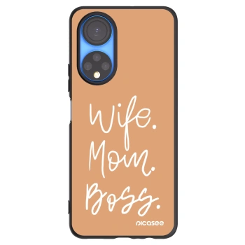 Picasee silikonski črni ovitek za Honor X7 - Boss Mama