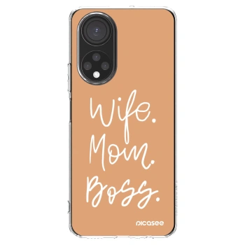 Picasee silikonski prozorni ovitek za Honor X7 - Boss Mama