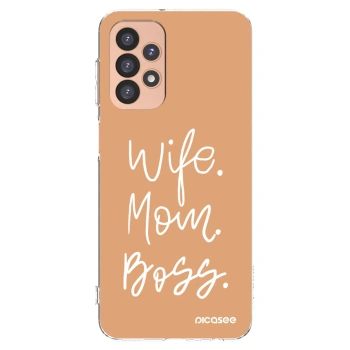 Picasee silikonski prozorni ovitek za Samsung Galaxy A23 A236B 5G - Boss Mama