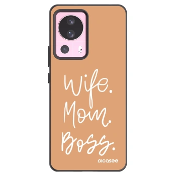 Picasee silikonski črni ovitek za Xiaomi 13 Lite - Boss Mama