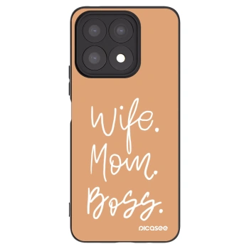 Picasee silikonski črni ovitek za Honor X8a - Boss Mama