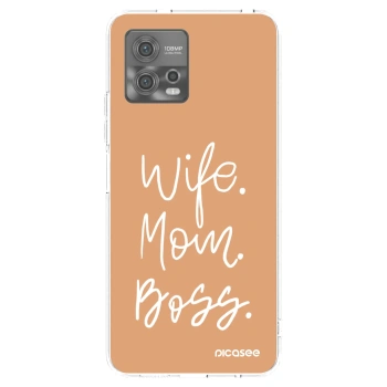 Picasee silikonski prozorni ovitek za Motorola Moto G72 - Boss Mama