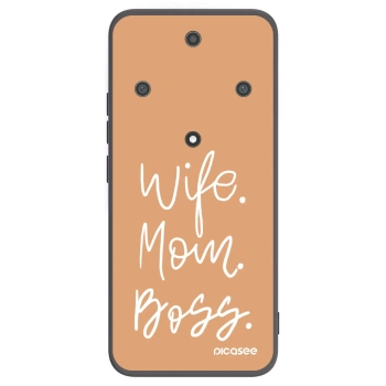 Picasee silikonski črni ovitek za Honor Magic5 Lite 5G - Boss Mama
