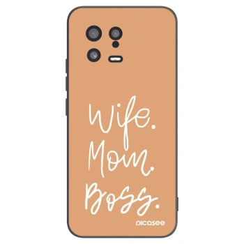 Picasee silikonski črni ovitek za Xiaomi 13 - Boss Mama