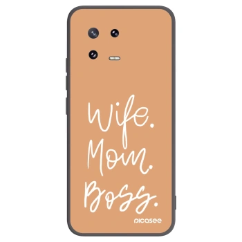 Picasee silikonski črni ovitek za Xiaomi 13 Pro - Boss Mama