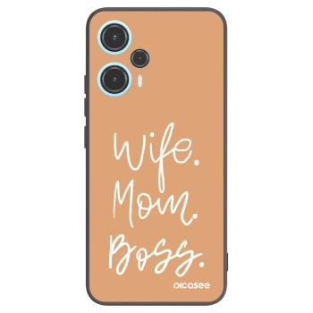 Picasee silikonski črni ovitek za Xiaomi Poco F5 - Boss Mama