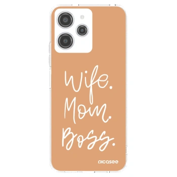 Picasee silikonski prozorni ovitek za Xiaomi Redmi 12 4G - Boss Mama