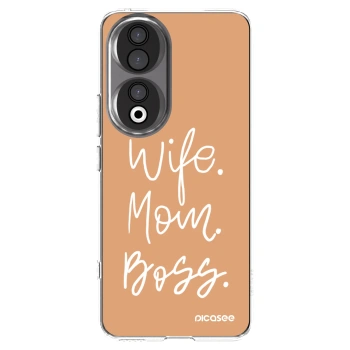 Picasee silikonski prozorni ovitek za Honor 90 5G - Boss Mama