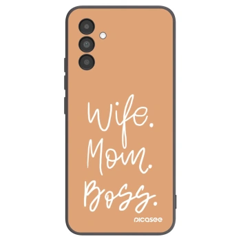 Picasee silikonski črni ovitek za Samsung Galaxy A04s A047F - Boss Mama