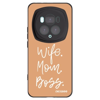 Picasee silikonski črni ovitek za Honor Magic6 Pro - Boss Mama