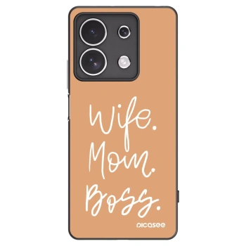 Picasee silikonski črni ovitek za Xiaomi Redmi Note 13 4G - Boss Mama