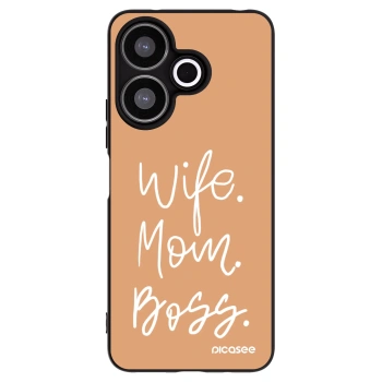 Picasee silikonski črni ovitek za Xiaomi Redmi 13 4G - Boss Mama