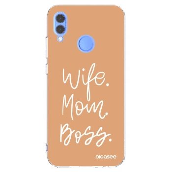 Picasee silikonski prozorni ovitek za Honor 10 Lite - Boss Mama