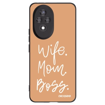 Picasee silikonski črni ovitek za Honor 200 5G - Boss Mama