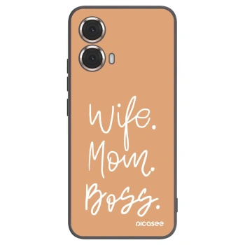 Picasee silikonski črni ovitek za Motorola Moto G85 - Boss Mama