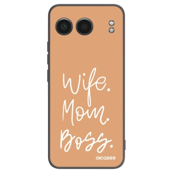 Picasee silikonski črni ovitek za OnePlus Nord 4 - Boss Mama
