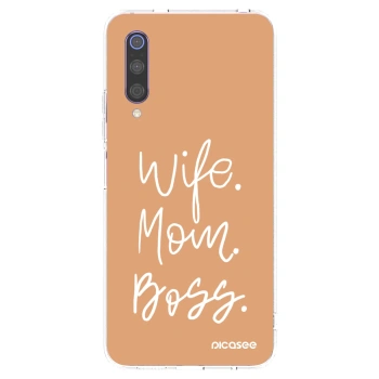 Picasee silikonski prozorni ovitek za Xiaomi Mi 9 - Boss Mama