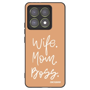 Picasee silikonski črni ovitek za Xiaomi 14T - Boss Mama