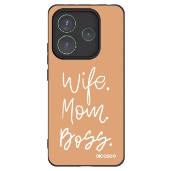 Picasee silikonski črni ovitek za Xiaomi Redmi Note 14 5G - Boss Mama