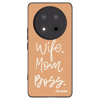 Picasee silikonski črni ovitek za Honor Magic7 Lite 5G - Boss Mama