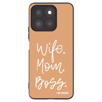 Picasee silikonski črni ovitek za Honor X8c - Boss Mama