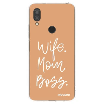 Picasee silikonski prozorni ovitek za Xiaomi Redmi 7 - Boss Mama