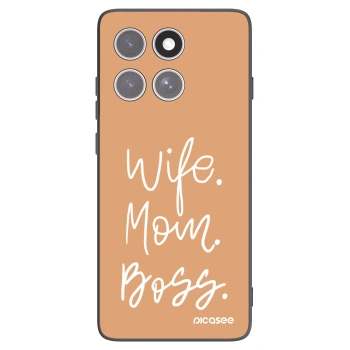 Picasee silikonski črni ovitek za Motorola Edge 60 Fusion - Boss Mama