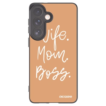 Picasee silikonski črni ovitek za Samsung Galaxy S26+ - Boss Mama