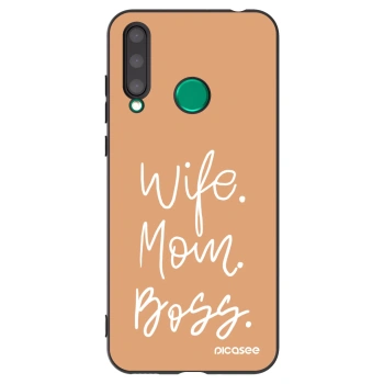 Picasee silikonski črni ovitek za Honor 20 Lite - Boss Mama