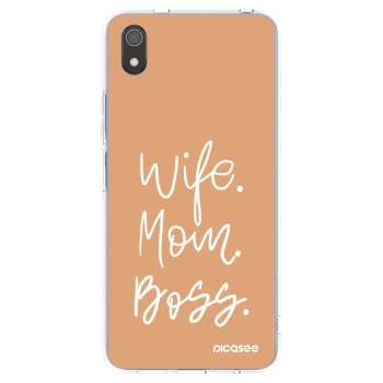 Picasee silikonski prozorni ovitek za Xiaomi Redmi 7A - Boss Mama