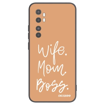 Picasee silikonski črni ovitek za Xiaomi Mi Note 10 Lite - Boss Mama