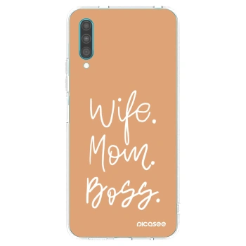 Picasee silikonski prozorni ovitek za Samsung Galaxy A30s A307F - Boss Mama