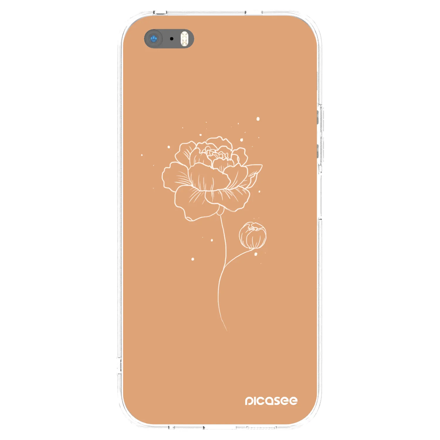 Picasee silikonski prozorni ovitek za Apple iPhone 5/5S/SE - Peonies