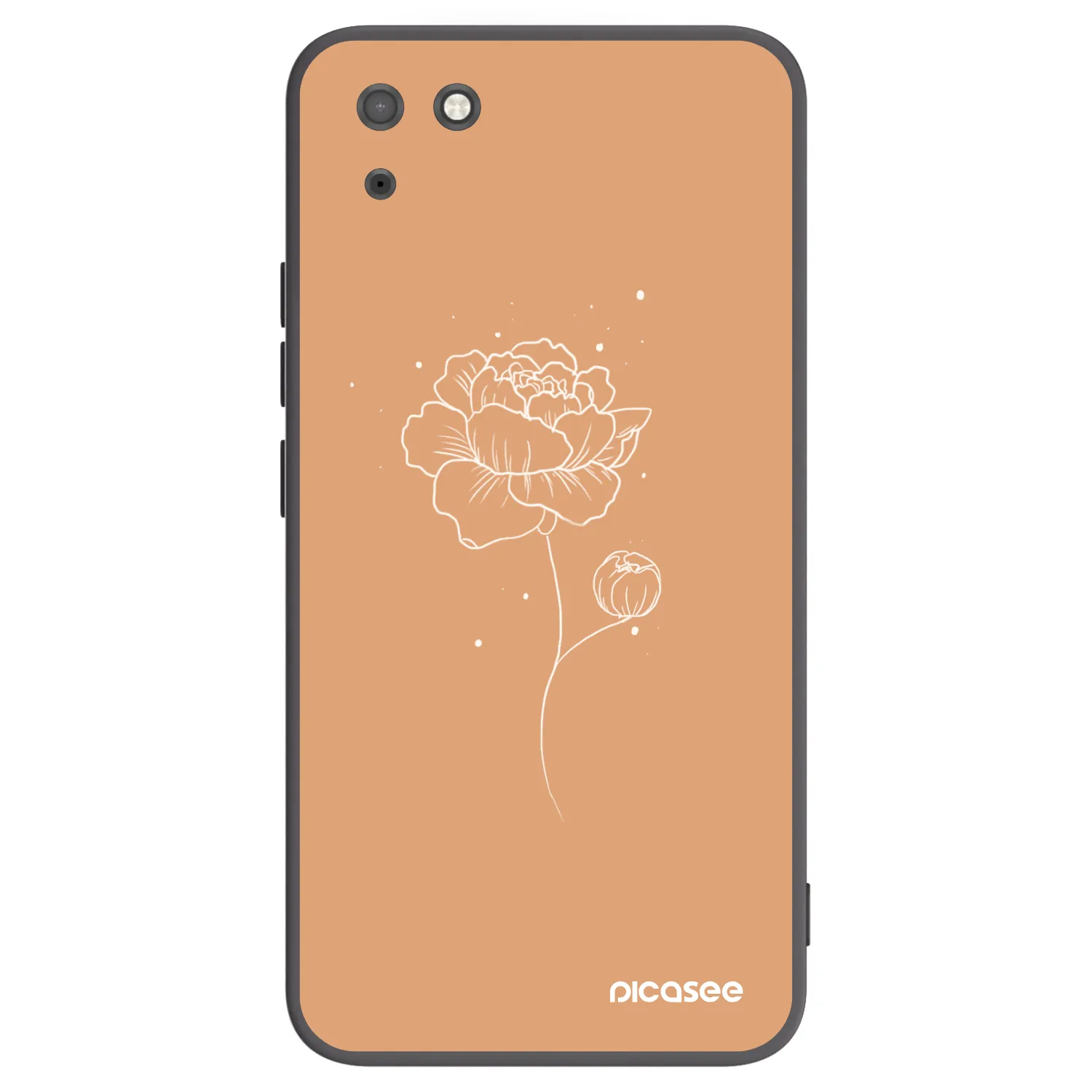 Picasee silikonski črni ovitek za Huawei Y5P - Peonies