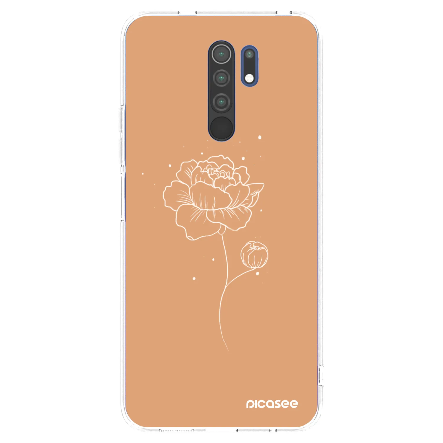 Picasee silikonski prozorni ovitek za Xiaomi Redmi 9 - Peonies