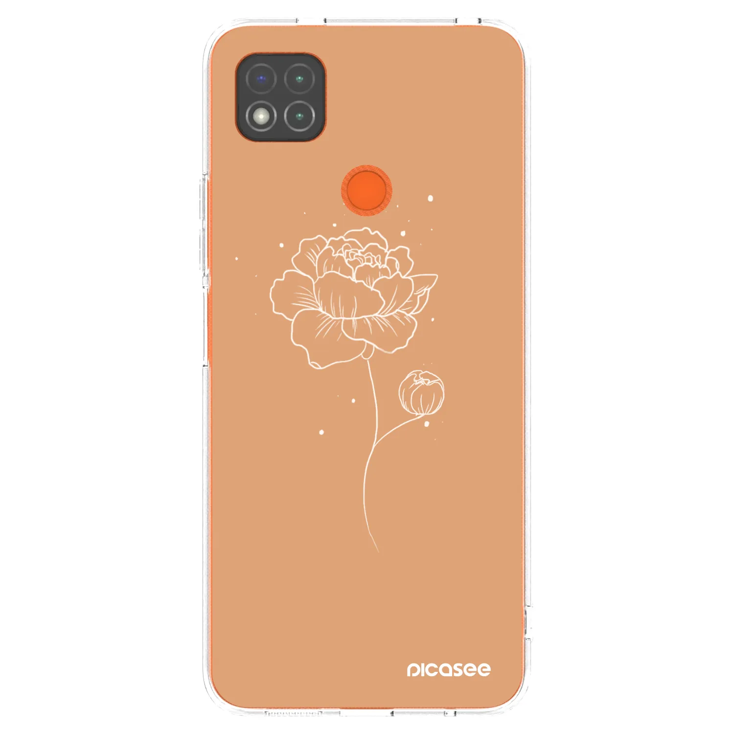 Picasee silikonski prozorni ovitek za Xiaomi Redmi 9C - Peonies